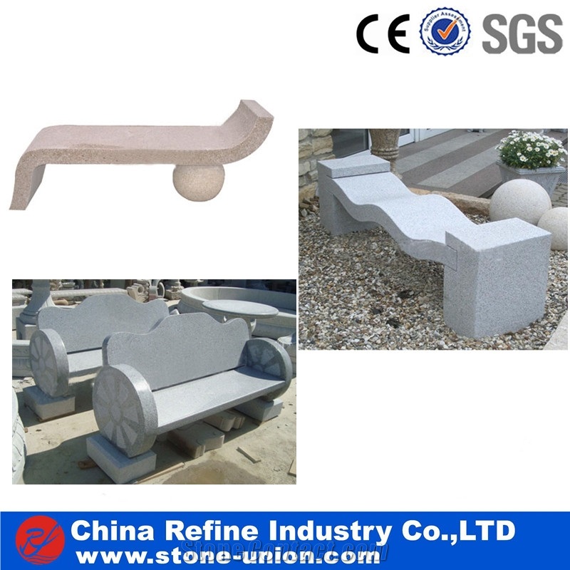 Granite Benches With Wheel , Landscaping Granite Stone