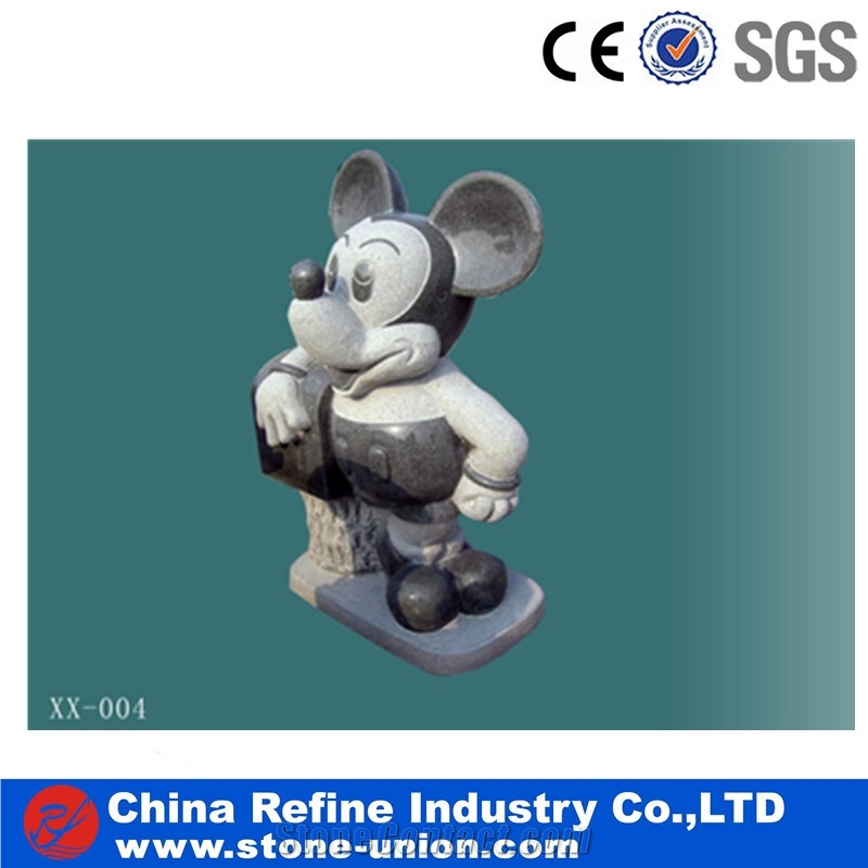 Grey Granite Mickey Mailbox , Stone Carving Postboxes Mickey Shaped,Lettter Boxes,Garden Mailboxes,Chinese Style Mailboxes