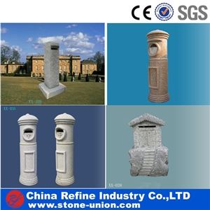 Grey Granite Mickey Mailbox , Stone Carving Postboxes Mickey Shaped,Lettter Boxes,Garden Mailboxes,Chinese Style Mailboxes