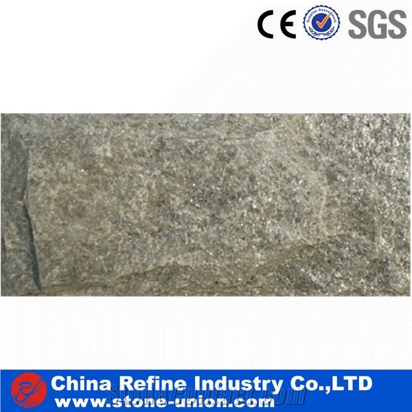 Grey Quartzite Mushroom Stone Panel for Wall Cladding , Quartzite Tiles & Wall Cladding Natrual Surface , Black Quartzite Wall Panel