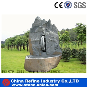 High Quality Stone Fountain, Stone Type is Optional Garden Sculpture Fountains