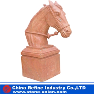 Horse Animal Marble Statue , Garden Horse Sculpture , Head Statues , Landscape Sculptures,Life Size Horse Sculpture,Outdoor Large Hand Craved Stone Animals , Stone Horse