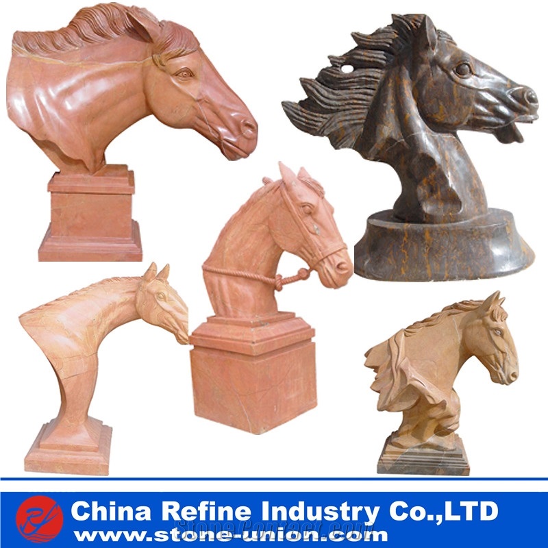Horse Marble Sculpture, Handcarved Sculpture, Horse Statue , Garden Sculpture,Western Statues,Animal Handcarved Sculpture