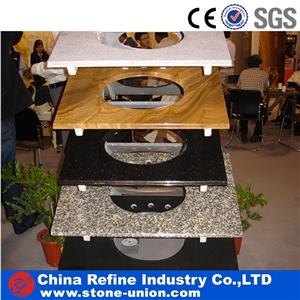 Natural Granite Stone Kitchen Worktop , Kitchen Granite Countertops Price and Hotel Kitchen Desk Tops