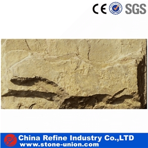 Natural Yellow Mud Quartzite Mushroom Stone for Wall Panel,Mushroom Stone for Exterior Wall Cladding Tile