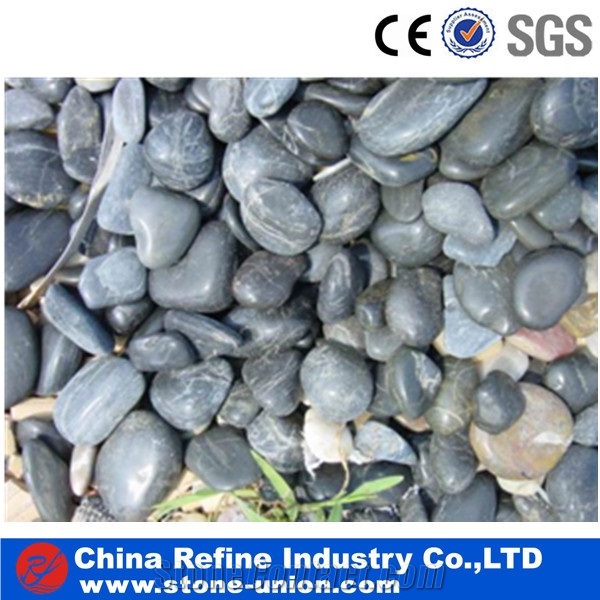Nature Sesame Color Pebble Stone,Different Sizes Polished Pebble River Stone for Decoration in Landscaping ,Garden, Walkway