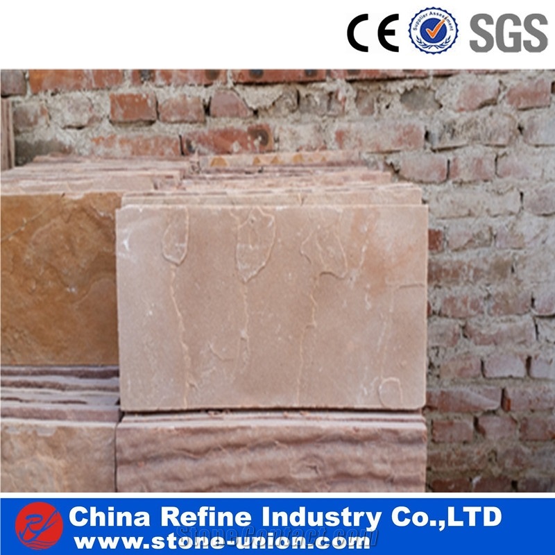Pink Sandstone Tiles, Natural Stone, Sandstone Wall Covering