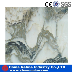 Popular China Landscape White Marble Slabs & Tiles, Decoration White Marble Landscape Flooring Tiles