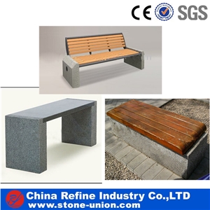 Simple and Cheap Granite Benches Customized , Professional Garden Stone Benches Made in China