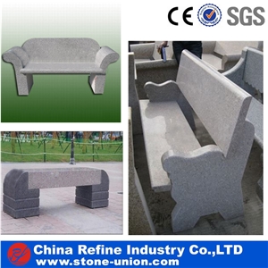 Simple and Cheap Granite Benches Customized , Professional Garden Stone Benches Made in China