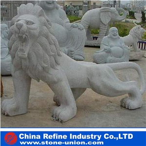 Sleeping Lion Statues , Lion Carved Stone, Lion Marble Statue , Landscape Garden Statues,Garden Lion Carving, Pair Of Lion Sculpture Set