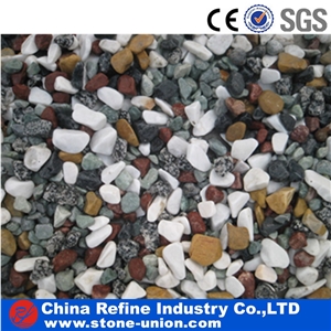 Small Gravel Mixed Color for Swimming Pool,Polished Different Sizes Pebble Stone, Pebble Gravel ,Natural River Stone Pebble, Multicolor Cobble Stone