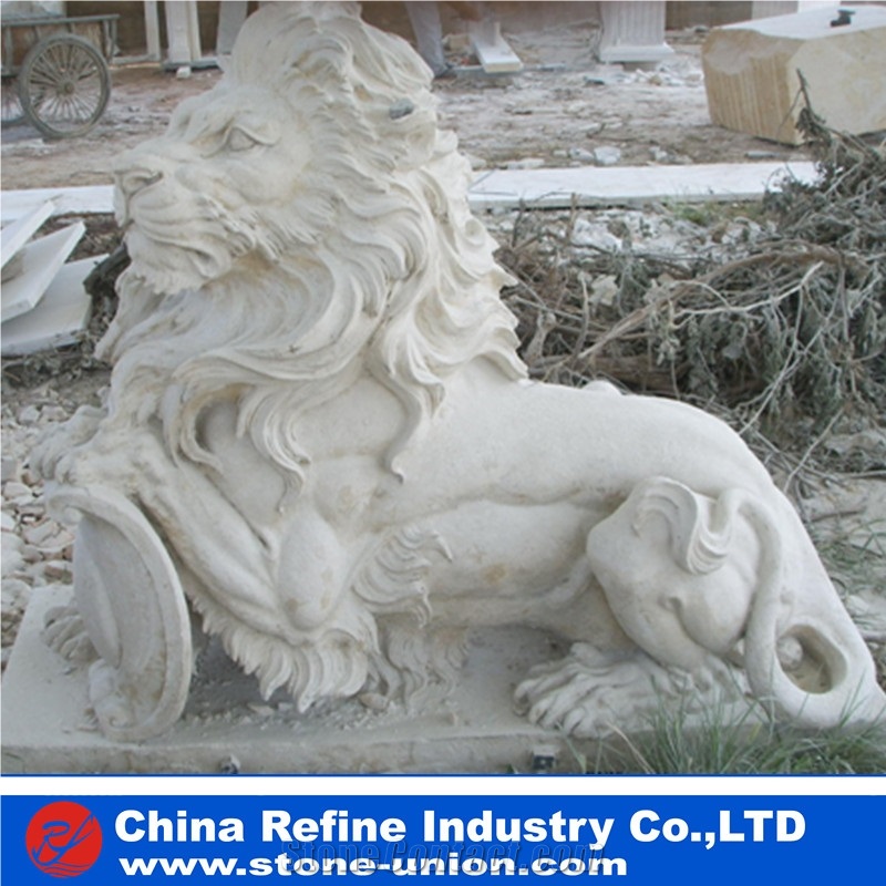 Stone Lion Sculpture , Lion Carving Sculpture , Landscape Lion Statues . Multicolor Marble Lion Sculpture,Carving Handcrafts,Landscape Statues