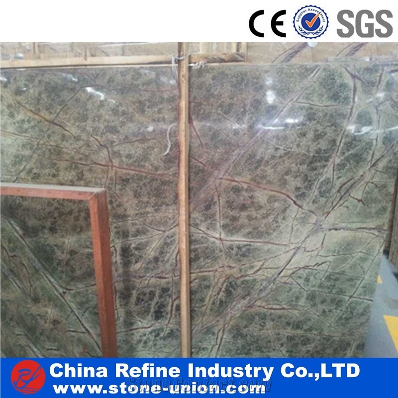 Tropical Rain Forest Green Marble , Customize Green Covering Tiles