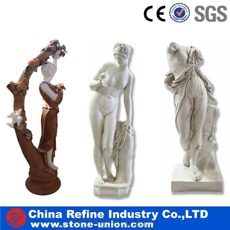 Various Landscaping Human Statue , Top Quality Human Marble Stone Handcraft