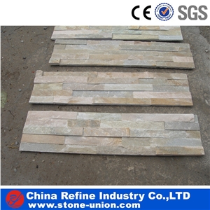 Yellow Culture Stone , Wall Panel , Stacked Ledge Stone , Golden Stone Veneer,Split Face Wall Cladding