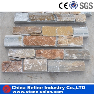 Yellow Culture Stone , Wall Panel , Stacked Ledge Stone , Golden Stone Veneer,Split Face Wall Cladding