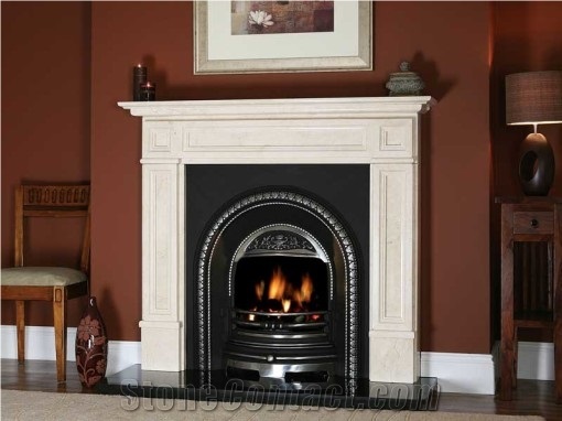 Fireplace Hearth White Marble Slab Fireplace