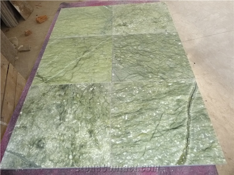 Dandong Green Marble Polished Slabs and Tiles, China Ming Verde Marble for Floor, Cheap China Green Marble Tiles