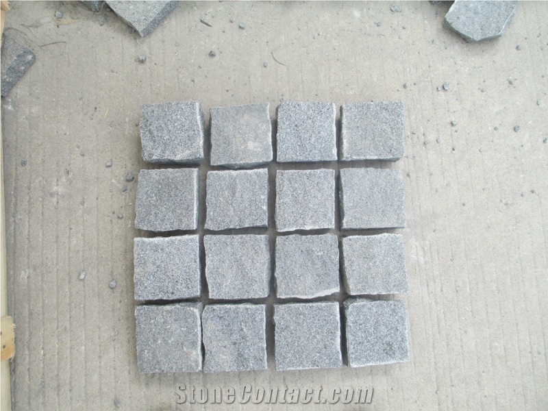 Dary Grey Granite G654 Cube Paving Stone Natural Split 10x10x10