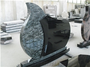 Olive Green and Shanxi Black Granite Composite Monuments for Lithuanian Market, Western Style Design China Factory Manufacturer,Wholesale Good Prices