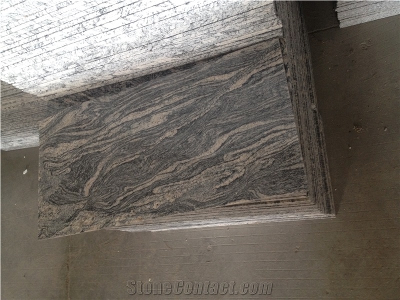 China Juparana Grey Granite Slab Polished Cut to Size