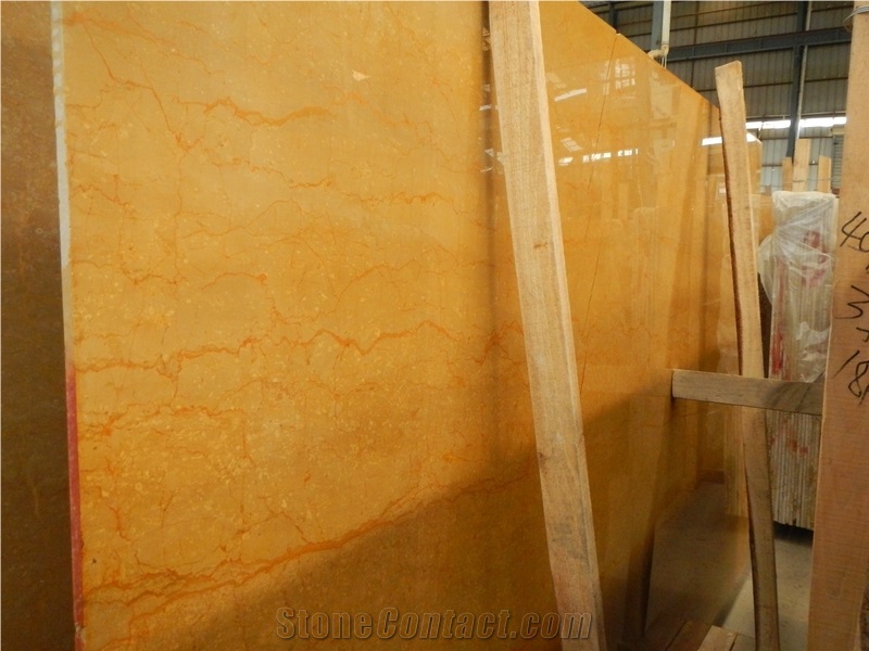 Golden Imperial Marble Slabs & Tiles, Turkey Yellow Marble