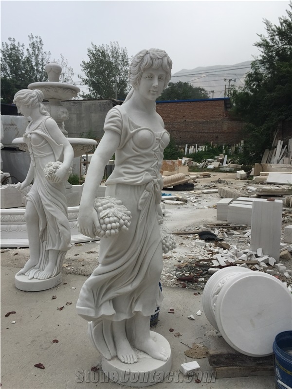 Alabaster Human Sculptures,White Marble Statues,Garden Sculptures,Abstract Art  Sculptures. from China 