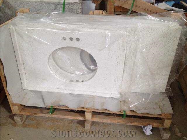 China White Quartz Stone Countertop,Bathroom Countertops,Bathroom Vanity Tops,Quartz Stone Vanity Tops