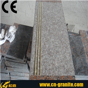 G664 Red Granite,Natural Stone Stair Treads,China Voilet Luoyuan,Pink Granite Stone Steps,Red Granite Stair Treads,Stair Theshold,Granite Stair Steps Price,Building Materials Stone Steps Stair