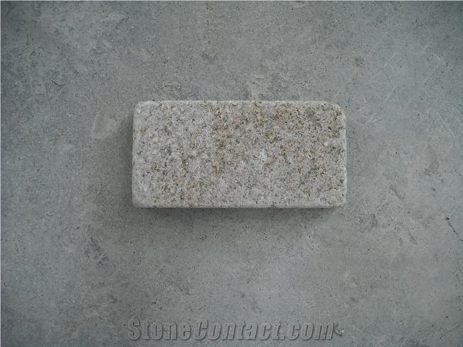 Granite G603 Cube Stone for Floor Paving,All Side Machine-Cut Finished,Cobble Stone.
