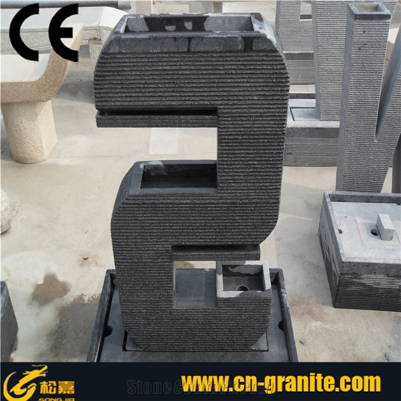 Letter Style Fountains,Natural Stone Fountains,Garden Fountains,Exterior Fountains,Water Features,Sculptured Fountains,Wall Mounted Fountains,Fountains Price,Granite Stone Fountains for Sale