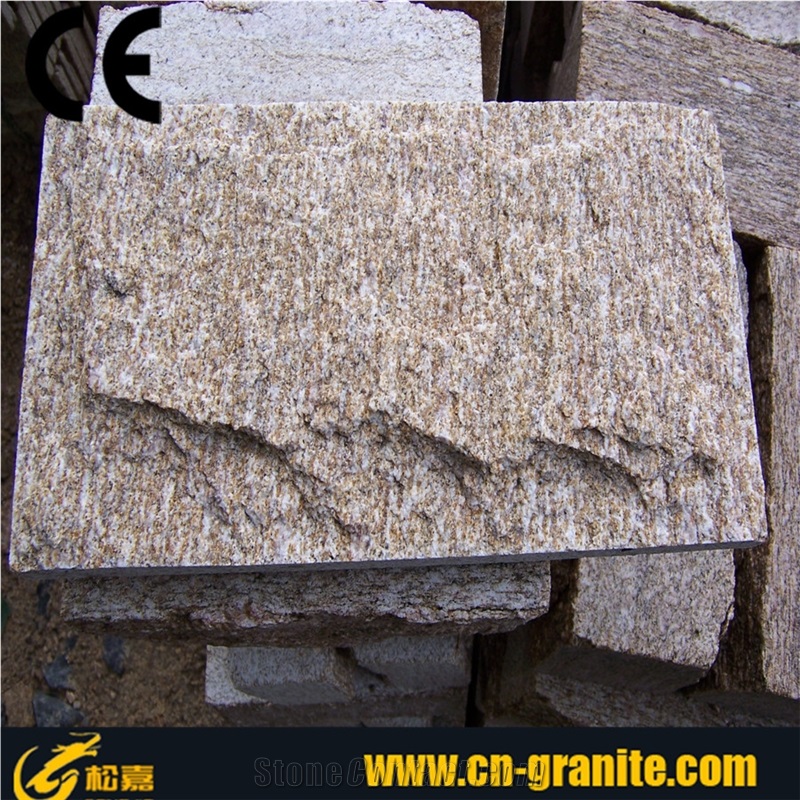 Mushroomed Stone Tile,Natural Granite Stone Tile,Yellow Mushroom Stone Wall Cladding,Mushroomed Stone Price,Cheap Price Of Mushroomed Stone,