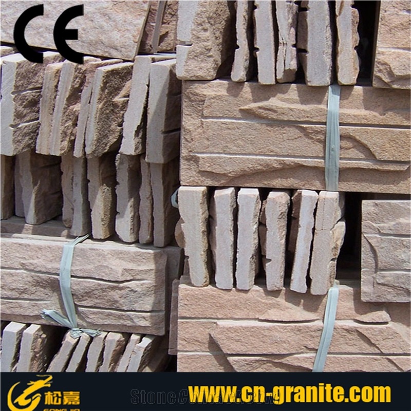 Pink Sandstone Cultured Stone,Cultured Stone Price, Wall Panel,Wall Stone Panel,Imitation Stone Wall Panel