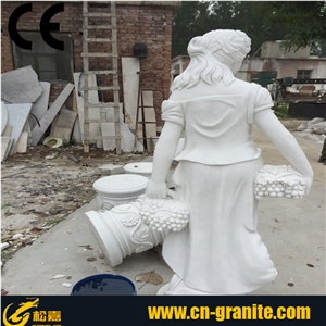 White Marble Woman Sculpture,Modern Stone Sculpture,Stone Carving and Sculpture,Human Sculptures,Garden Stone Sculptures,Sculpture Ideas