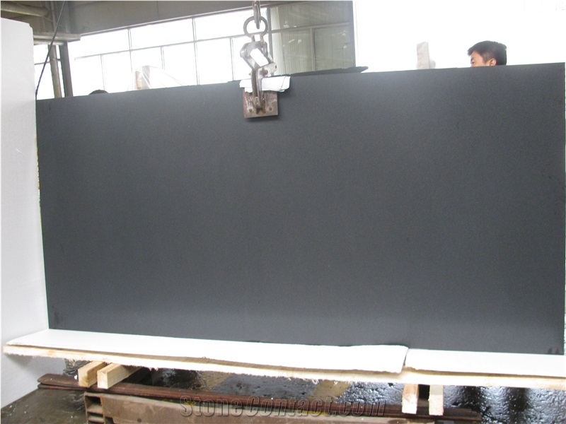 Absolute Black Granite Tiles&Slabs Matt Honed Shanxi Black Granite Tiles&Slabs, China Black Granite