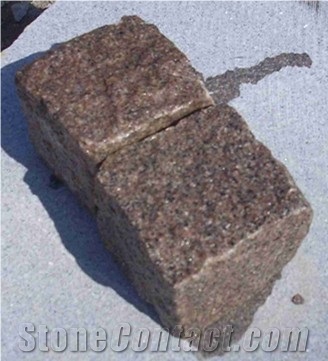 G354 Red Granitecubes,Cobble Stone