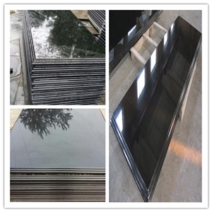 Polished Shanxi Black Granite,China Absolute Black Granite Tiles & Slab, Black Granite Monument Size for Iran Market 180x60x2/3/4cm with Profiling Edges, Shanxi Black with Golden Spot