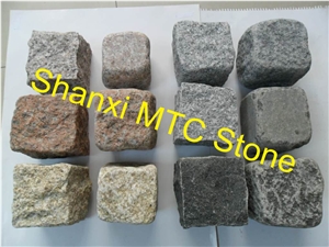 Various Coloured Granite Cubes& Granite Cobble Stone with Natural Split Finish or Custom-Made Finish