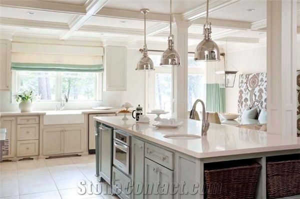 Engineered Quartz Stone Polished Surface Custom Countertops