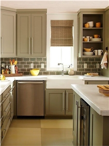 Quartz Kitchen Countertop Easy-To-Clean and Resistant to Stains,Heat and Scratches with Various Finishing Edge Profiles