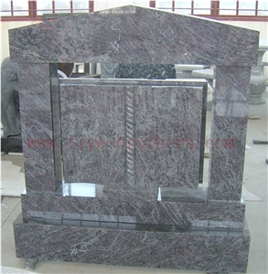 Blue Granite American Style Book Headstone & Monuments, Blue Tombstone
