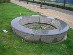 G603 Granite Circle Exterior Bench, China Grey Granite Bench/Garden Bench/Park Bench/Outdoor Chairs
