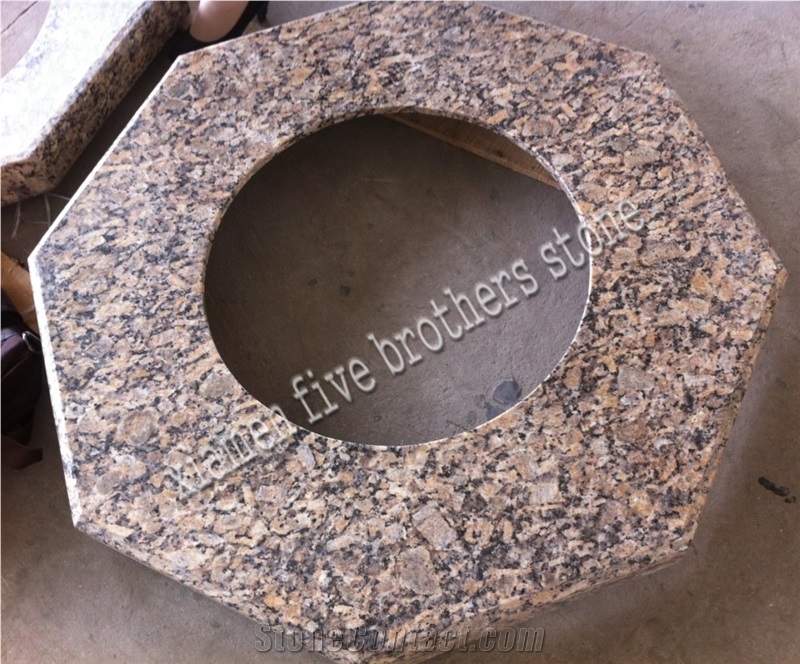 Giallo Fiorito Granite Pot Table Top