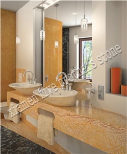 Golden Macuba Granite Vanity Top, Yellow Granite Bath Tops
