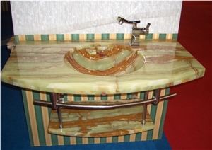 Green Onyx Basin Vanity Top,Bathroom Countertops