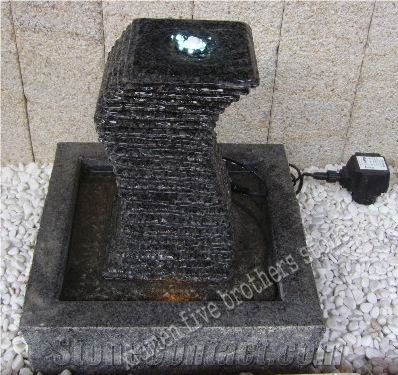 Grey Granite Modern Water Fountain