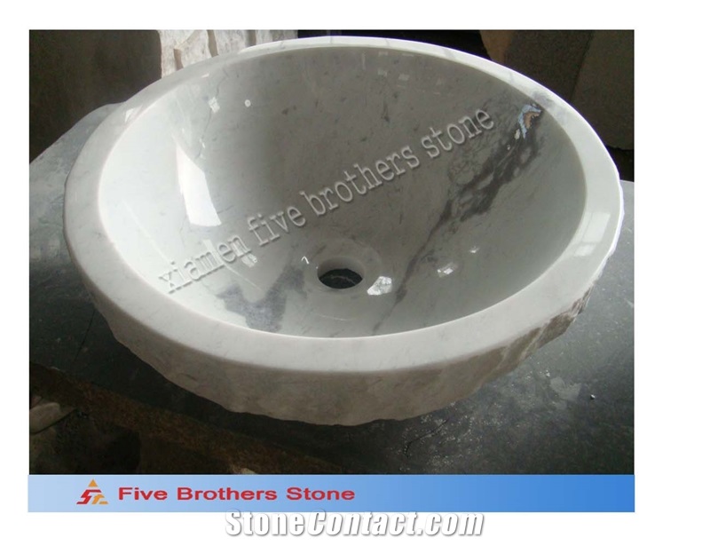 Guangxi White Marble Wash Basin & Sinks