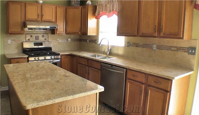 High Quality Gold Kitchen Granite Countertop