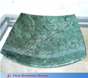 India Green Marble Square Shape Kitchen Stone Sinks & Basins
